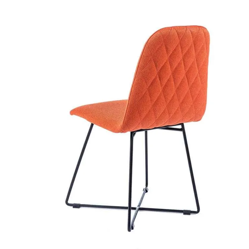Sessio Pandora diamant Chaise design scandinave en tissu pieds filaires en métal noir* Chaise De Salle à Manger|Chaise Salon