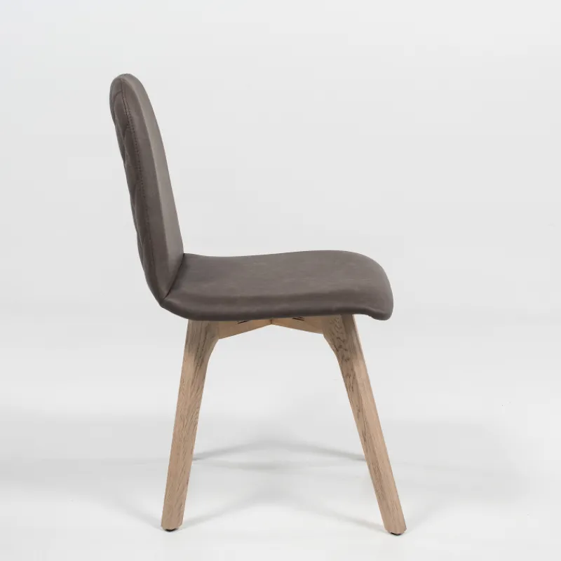 Sessio Pandora diamant Chaise de séjour moderne matelassée en synthétique et bois* Chaise De Cuisine|Chaise De Salle à Manger