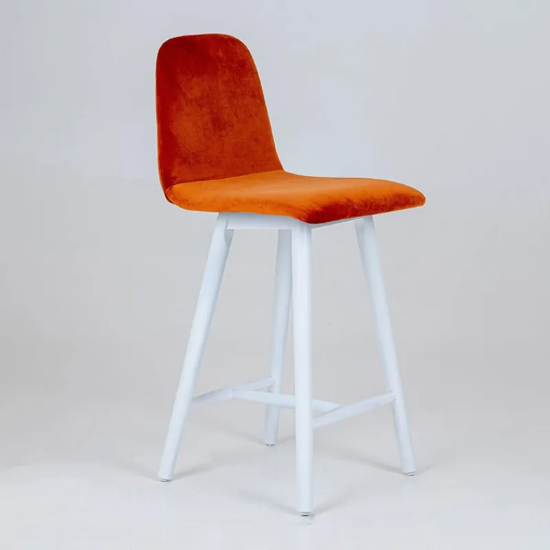 Sessio Pandora diamant Tabouret snack dos matelassé en tissu et pieds en bois* Tabouret Snack (assise +/- 65 Cm)|Tabouret De Bar (assise +/- 80 Cm)