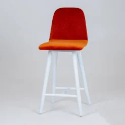 Sessio Pandora diamant Tabouret snack dos matelassé en tissu et pieds en bois* Tabouret Snack (assise +/- 65 Cm)|Tabouret De Bar (assise +/- 80 Cm)
