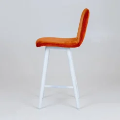 Sessio Pandora diamant Tabouret snack dos matelassé en tissu et pieds en bois* Tabouret Snack (assise +/- 65 Cm)|Tabouret De Bar (assise +/- 80 Cm)