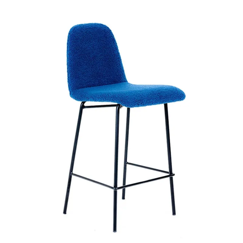 Sessio Pandora Tabouret snack en tissu et pieds en métal* Tabouret Snack (assise +/- 65 Cm)|Tabouret De Bar (assise +/- 80 Cm)