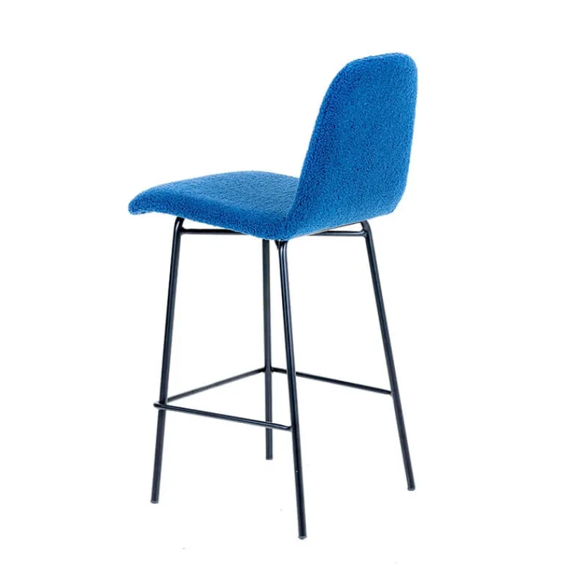 Sessio Pandora Tabouret snack en tissu et pieds en métal* Tabouret Snack (assise +/- 65 Cm)|Tabouret De Bar (assise +/- 80 Cm)