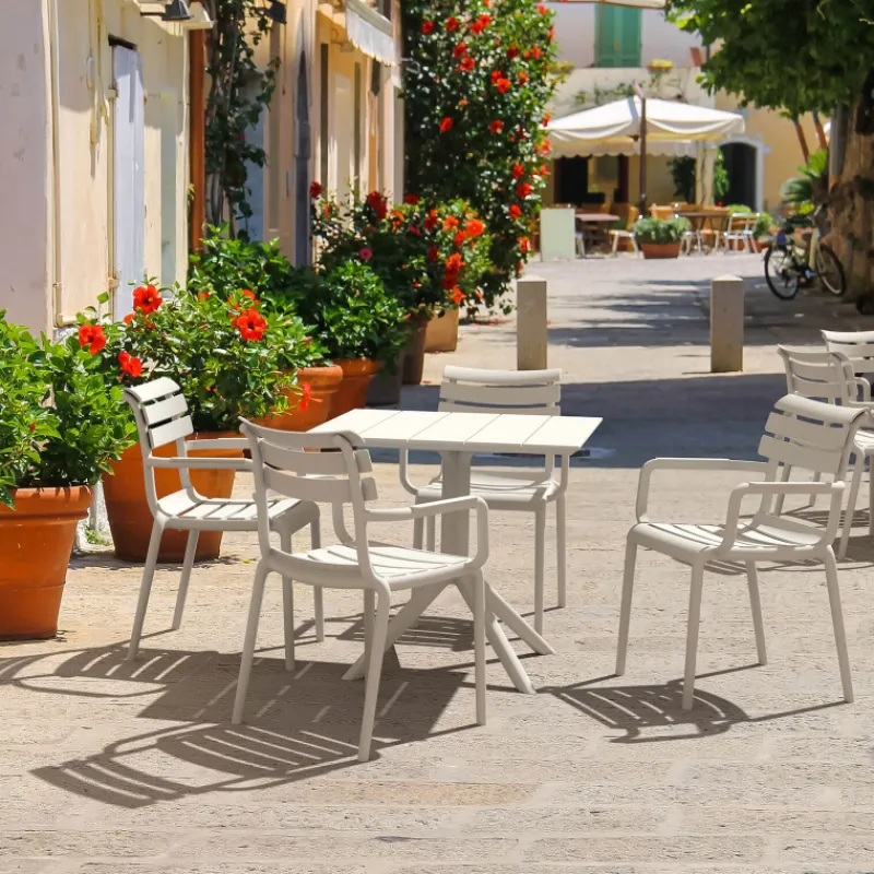 Paris Fauteuil de jardin empilable en polypropylène avec accoudoirs* Chaise De Jardin|Fauteuil De Jardin