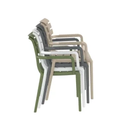 Paris Fauteuil moderne empilable en polypropylène* Chaise De Cuisine|Chaise De Salle à Manger