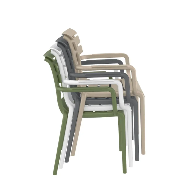 Paris Fauteuil moderne empilable en polypropylène* Chaise De Cuisine|Chaise De Salle à Manger