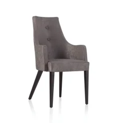 Lujosa Park Bridge Fauteuil contemporain en tissu et pieds bois* Chaise De Salle à Manger|Chaise Salon