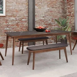 Dasras Paul Table extensible en bois et en céramique* Table De Salle à Manger