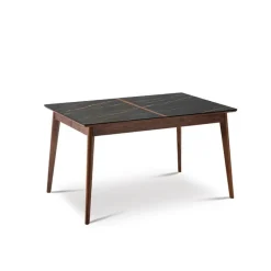 Dasras Paul Table extensible en bois et en céramique* Table De Salle à Manger