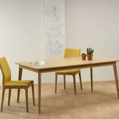 Dasras Paul Table extensible scandinave en boisavec liseré coloré* Table De Salle à Manger