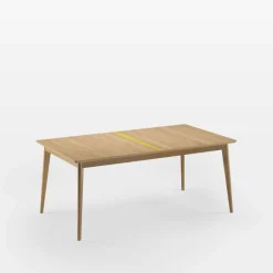Dasras Paul Table extensible scandinave en boisavec liseré coloré* Table De Salle à Manger
