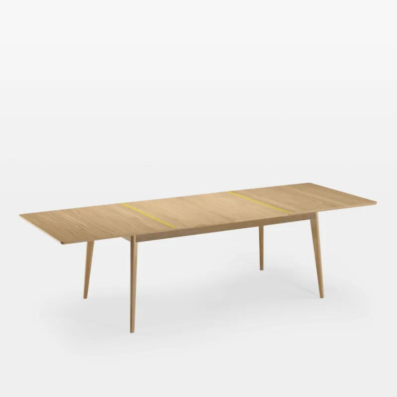 Dasras Paul Table extensible scandinave en boisavec liseré coloré* Table De Salle à Manger
