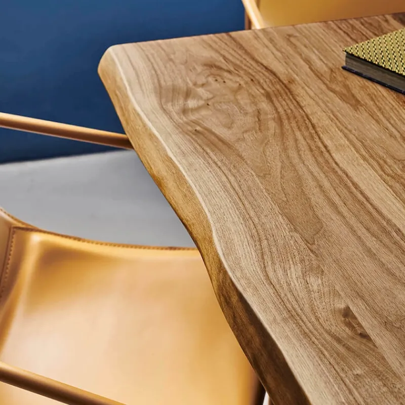 Midj Pechino ® Table design en bois massif piétement mikado en métal* Table De Salle à Manger