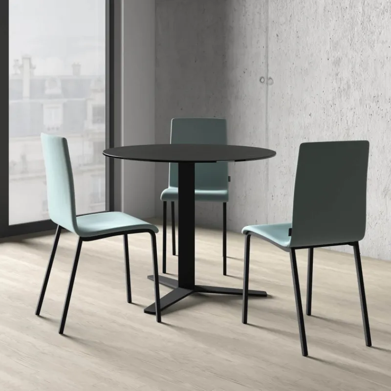 Cancio Peliccan Table ronde snack moderne en céramique* Table De Cuisine|Table Pour Petit Espace