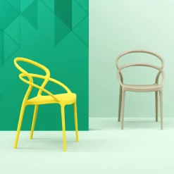 Pia Chaise tendance empilable en polypropylène* Chaise De Cuisine|Chaise De Salle à Manger