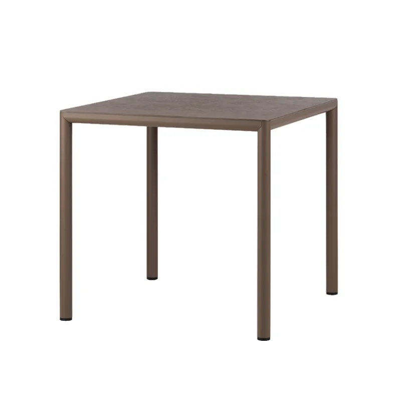 Piave Table de jardin carrée en stratifié avec pieds en aluminium* Table De Jardin