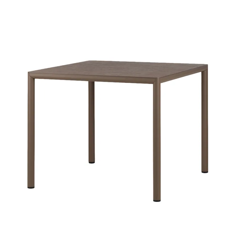 Piave Table de jardin carrée en stratifié avec pieds en aluminium* Table De Jardin