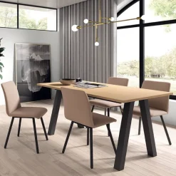 Perfecta Pisa Chaise de salle à manger moderne en métal et simili* Chaise De Cuisine|Chaise De Salle à Manger