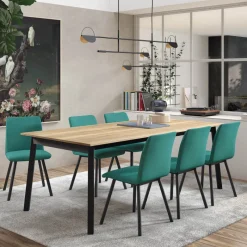 Perfecta Pisa Chaise de salle à manger moderne en métal et simili* Chaise De Cuisine|Chaise De Salle à Manger
