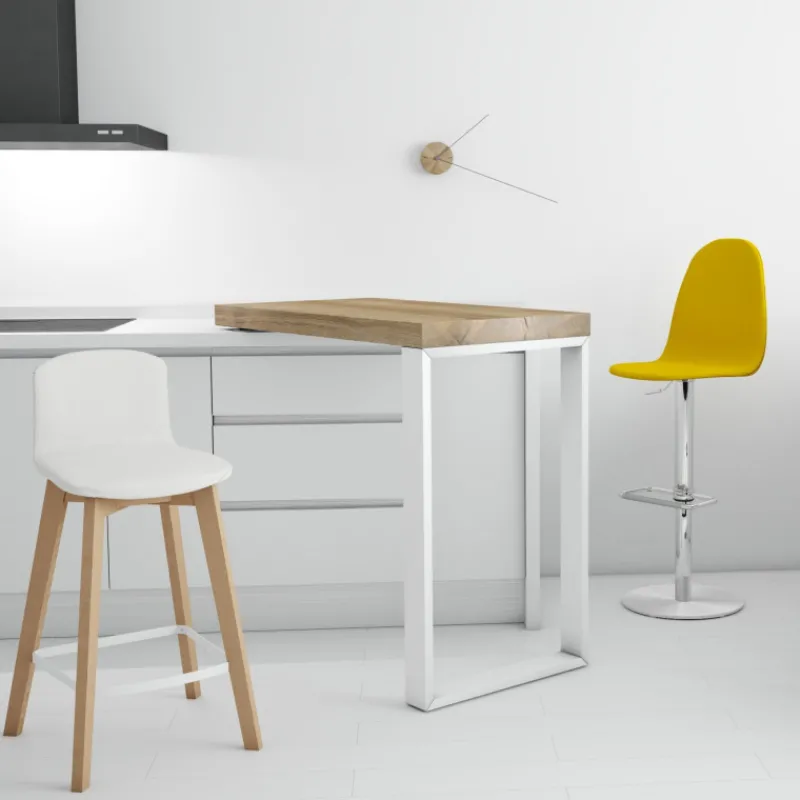 Cancio Play Tabouret réglable en hauteur tissu et pied métal* Tabouret Snack (assise +/- 65 Cm)|Tabouret De Bar (assise +/- 80 Cm)