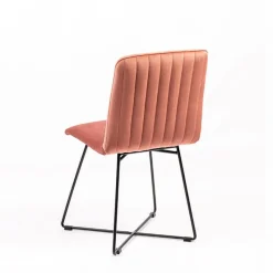 Sessio Plaza line Chaise design en tissu avec dos matelassé et pieds en métal croisés* Chaise De Salle à Manger|Chaise Salon