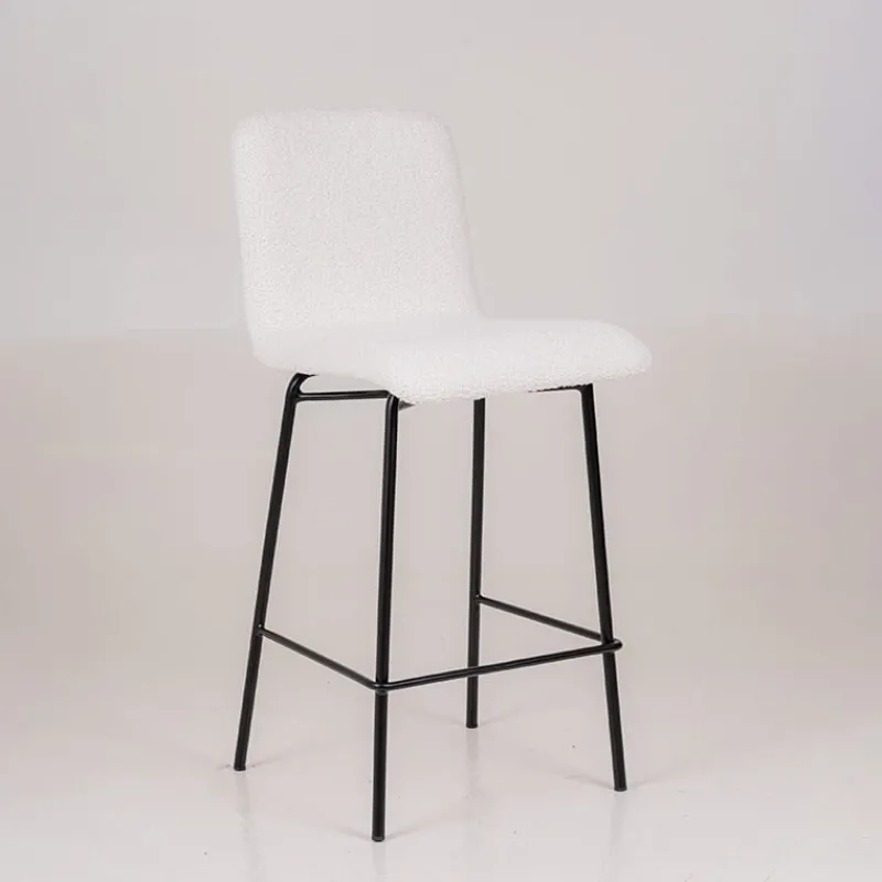 Sessio Plaza Tabouret snack moderne en tissu et pieds en métal* Tabouret Snack (assise +/- 65 Cm)|Tabouret De Bar (assise +/- 80 Cm)