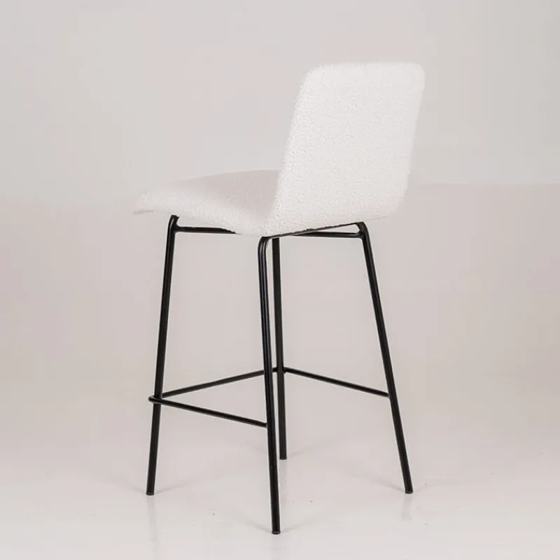 Sessio Plaza Tabouret snack moderne en tissu et pieds en métal* Tabouret Snack (assise +/- 65 Cm)|Tabouret De Bar (assise +/- 80 Cm)