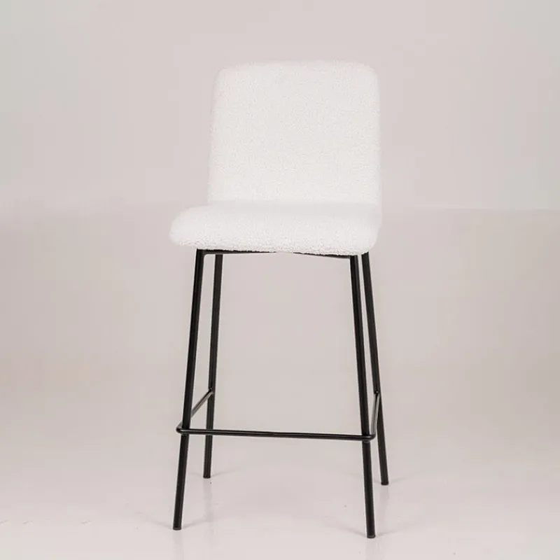 Sessio Plaza Tabouret snack moderne en tissu et pieds en métal* Tabouret Snack (assise +/- 65 Cm)|Tabouret De Bar (assise +/- 80 Cm)