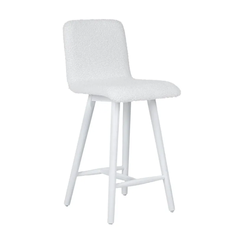 Sessio Plaza Tabouret snack scandinave en tissu et pieds coniques en bois* Tabouret Snack (assise +/- 65 Cm)|Tabouret De Bar (assise +/- 80 Cm)