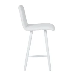 Sessio Plaza Tabouret snack scandinave en tissu et pieds coniques en bois* Tabouret Snack (assise +/- 65 Cm)|Tabouret De Bar (assise +/- 80 Cm)
