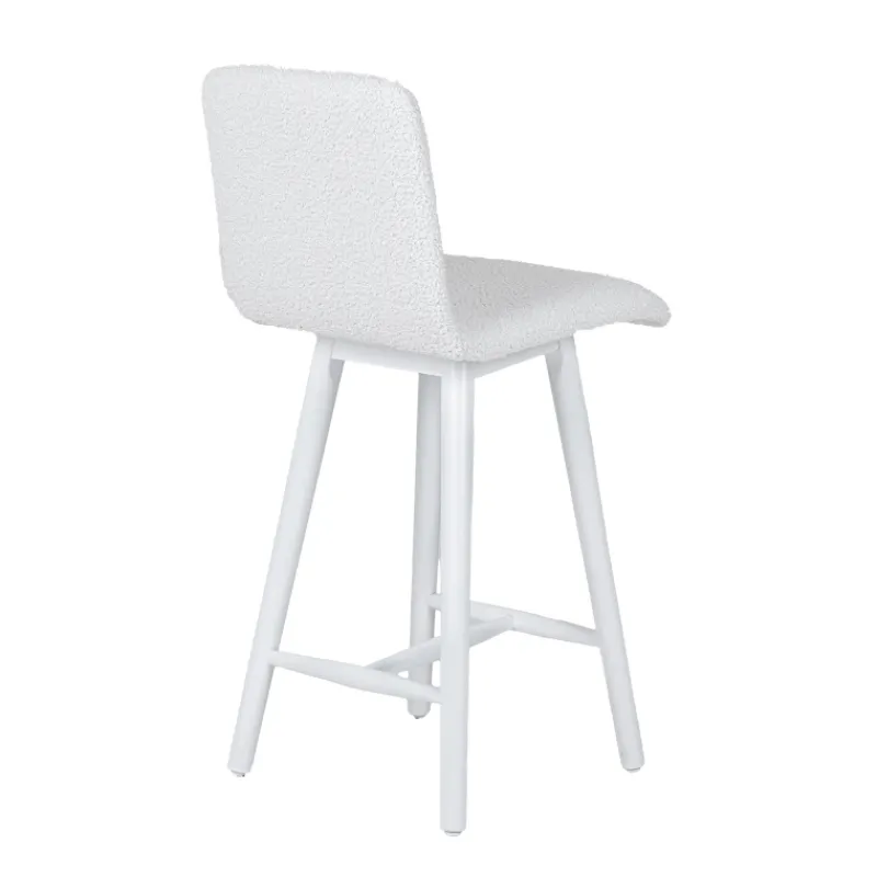 Sessio Plaza Tabouret snack scandinave en tissu et pieds coniques en bois* Tabouret Snack (assise +/- 65 Cm)|Tabouret De Bar (assise +/- 80 Cm)