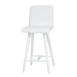 Sessio Plaza Tabouret snack scandinave en tissu et pieds coniques en bois* Tabouret Snack (assise +/- 65 Cm)|Tabouret De Bar (assise +/- 80 Cm)