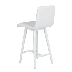Sessio Plaza Tabouret snack scandinave en tissu et pieds coniques en bois* Tabouret Snack (assise +/- 65 Cm)|Tabouret De Bar (assise +/- 80 Cm)
