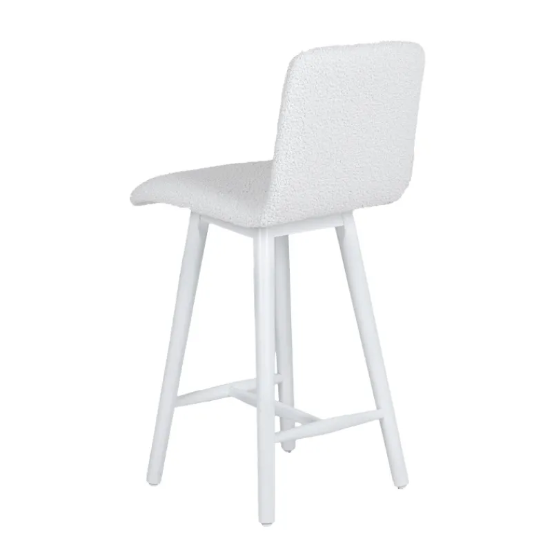 Sessio Plaza Tabouret snack scandinave en tissu et pieds coniques en bois* Tabouret Snack (assise +/- 65 Cm)|Tabouret De Bar (assise +/- 80 Cm)