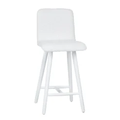 Sessio Plaza Tabouret snack scandinave en tissu et pieds coniques en bois* Tabouret Snack (assise +/- 65 Cm)|Tabouret De Bar (assise +/- 80 Cm)