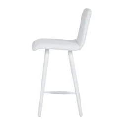 Sessio Plaza Tabouret snack scandinave en tissu et pieds coniques en bois* Tabouret Snack (assise +/- 65 Cm)|Tabouret De Bar (assise +/- 80 Cm)