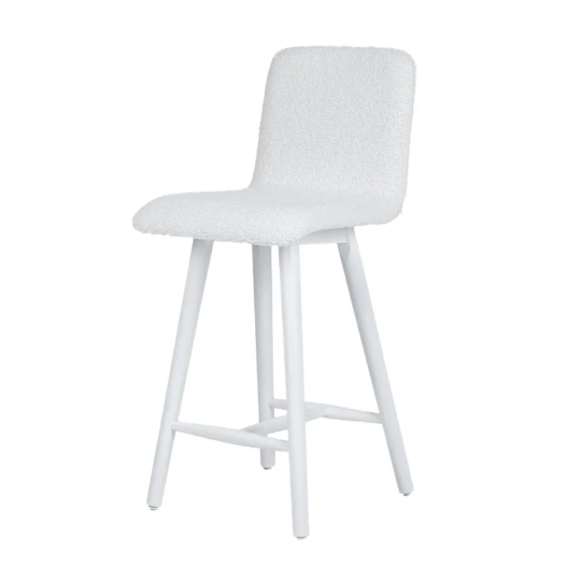 Sessio Plaza Tabouret snack scandinave en tissu et pieds coniques en bois* Tabouret Snack (assise +/- 65 Cm)|Tabouret De Bar (assise +/- 80 Cm)