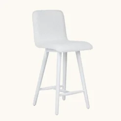 Sessio Plaza Tabouret snack scandinave en tissu et pieds coniques en bois* Tabouret Snack (assise +/- 65 Cm)|Tabouret De Bar (assise +/- 80 Cm)