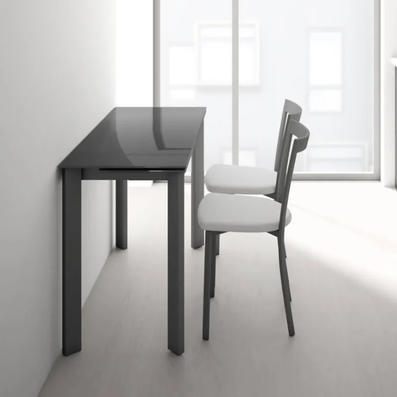 Cancio Poker Minor Table petit espace extensible en verre* Table De Cuisine|Table Pour Petit Espace
