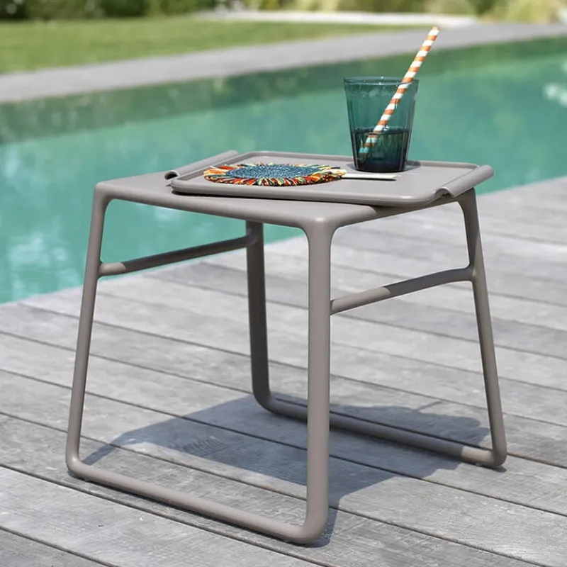 Pop Table basse de jardin carrée empilable en polypropylène* Table De Jardin
