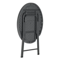 PraxisTable pliante ronde gris foncé* Table Pour Petit Espace