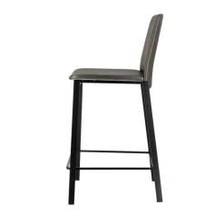 Perfecta Primera Tabouret snack belge rembourré en simili et pieds en métal* Tabouret Snack (assise +/- 65 Cm)|Tabouret De Bar (assise +/- 80 Cm)