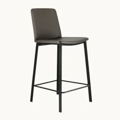 Perfecta Primera Tabouret snack belge rembourré en simili et pieds en métal* Tabouret Snack (assise +/- 65 Cm)|Tabouret De Bar (assise +/- 80 Cm)