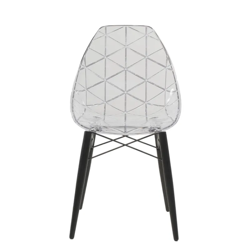 Prisma Chaise scandinave transparente avec pieds en bois* Chaise De Salle à Manger|Chaise Salon