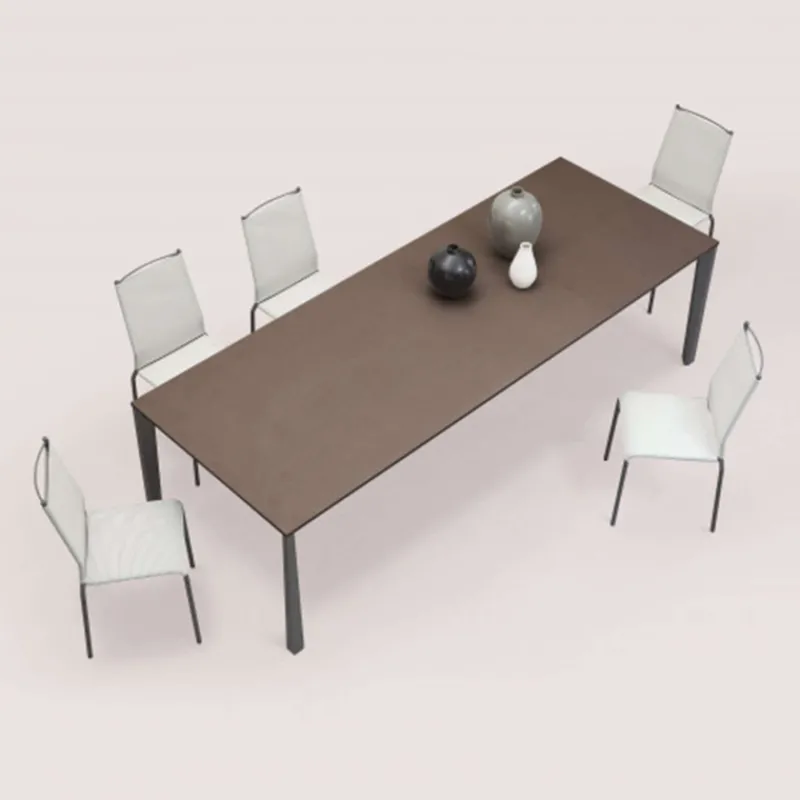 Ingenia casa Prisma Ingenia by Bontempi® Table moderne extensible en mélaminé et acier laqué* Table De Salle à Manger