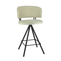 Perfecta Prélude Tabouret snack en tissu et pieds métal* Tabouret Snack (assise +/- 65 Cm)|Tabouret De Bar (assise +/- 80 Cm)