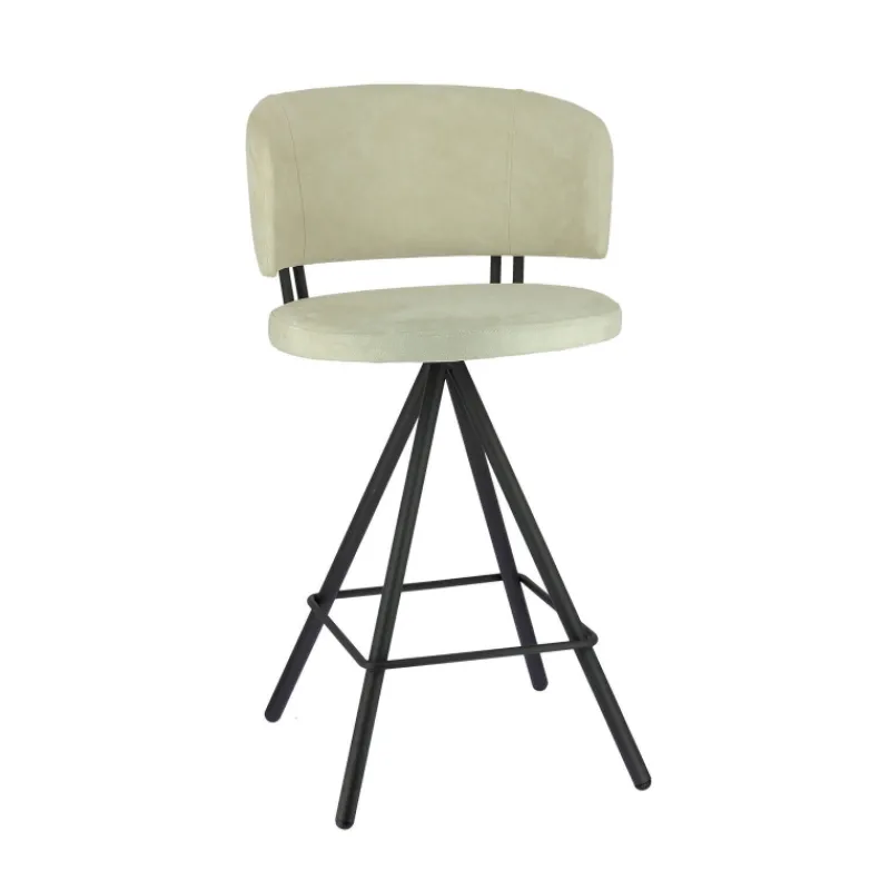 Perfecta Prélude Tabouret snack en tissu et pieds métal* Tabouret Snack (assise +/- 65 Cm)|Tabouret De Bar (assise +/- 80 Cm)