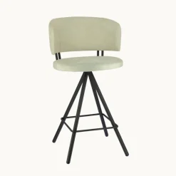 Perfecta Prélude Tabouret snack en tissu et pieds métal* Tabouret Snack (assise +/- 65 Cm)|Tabouret De Bar (assise +/- 80 Cm)