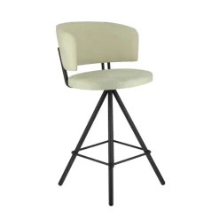 Perfecta Prélude Tabouret snack en tissu et pieds métal* Tabouret Snack (assise +/- 65 Cm)|Tabouret De Bar (assise +/- 80 Cm)