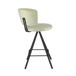 Perfecta Prélude Tabouret snack en tissu et pieds métal* Tabouret Snack (assise +/- 65 Cm)|Tabouret De Bar (assise +/- 80 Cm)